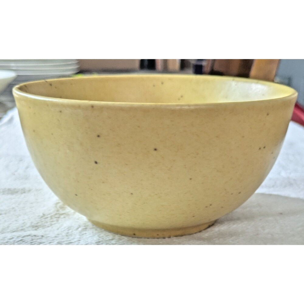 Pier 1 Natural Speckle Yellow Stoneware Bowl 6.25" Soup Cereal Indonesia